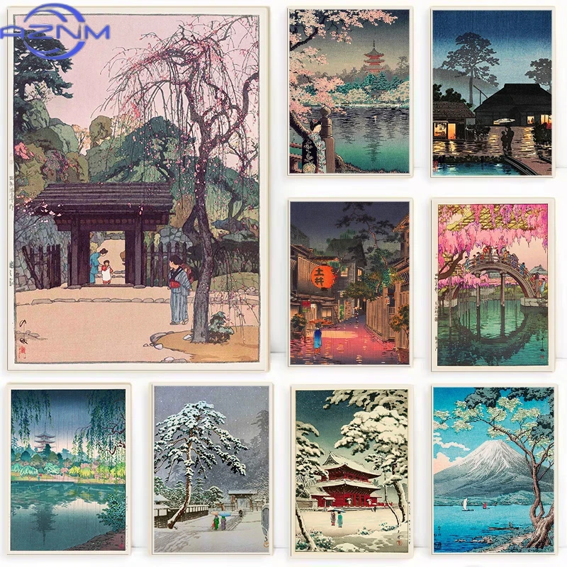 Japanese Lifestyle And Traditions - AZNM Poster retrò Ukiyo-e tradizionale giapponese,